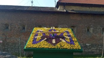 У Львові на квітковому годиннику висадили півтори тисячі квітів