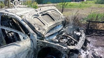 На Львівщині загорілося авто: вогонь знищив Renault Megane