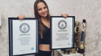 12-річна українська спортсменка вдруге потрапила до Книги рекордів Гіннеса