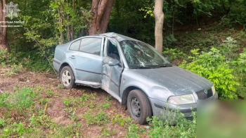 Водій Skoda на швидкості збив електроопору у Львові і вцілів