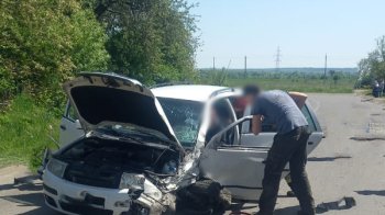 Škoda Fabia на місці аварії