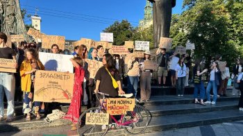 Львів`яни вийшли на протест проти законопроєкту щодо НАБУ та САП