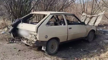 Підірваний автомобіль колаборантки