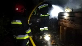 Вночі у Львівському районі виникла пожежа в дерев'яному піднавісі