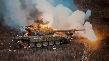 Бійці 47 ОМБр знищили російський танк. Фото: Генштаб