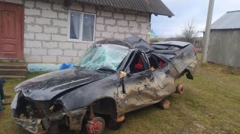 ДТП в селі Верхня Яблунька. Фото: Поліція Львівщини