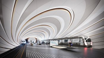 Проєкт станції метро «Театральна» у Дніпрі, фото zaha-hadid.com