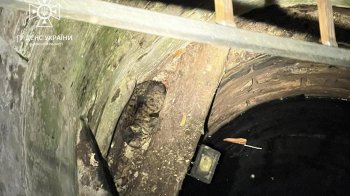 На Львівщині рятувальники дістали кота, який впав у колодязь