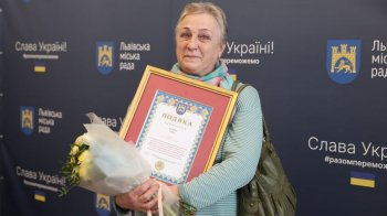 Ганна Чаус, переможниця конкурсу "Найкращий двірник Львова 2024"