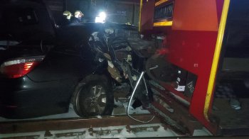 У Жовкві через зіткнення BMW з локомотивом загинула 58-річна жінка