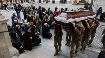 Прощання з військовими. Фото ЛМР