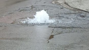 «Гейзер» посеред дороги: у Львові жителі скаржаться на витік води