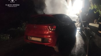 У Городку на Львівщині горів автомобіль Hyundai (фото)