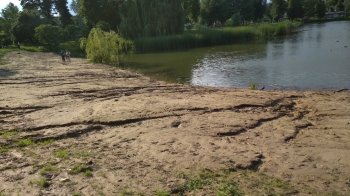 Львів’яни просять укріпити берег озера в Горіховому Гаю