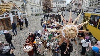 У Львові встановили Різдвяний дідух