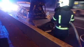 У Львові під час руху загорівся автомобіль