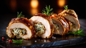 Соковиті курячі рулети з сиром і беконом: простий рецепт страви, яка зникає першою зі столу