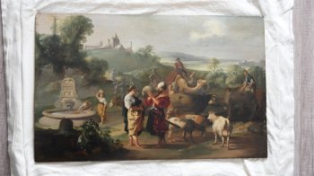 Картина Яна Лінсена "Єліезер і Ребека біля криниці"