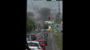Скриншот із відео очевидців На вулиці Кульпарківській у Львові пожежа: працювали рятувальники