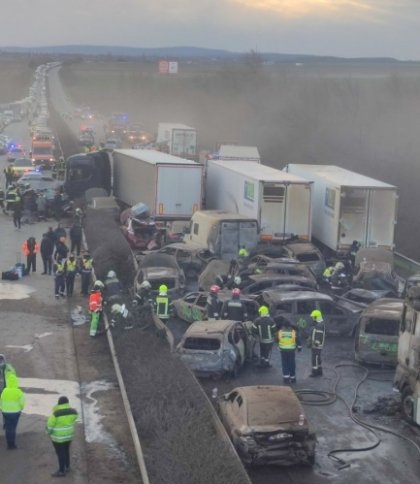 В Угорщині сталася жахлива автотроща: розбилися 42 авто, 19 згоріли
