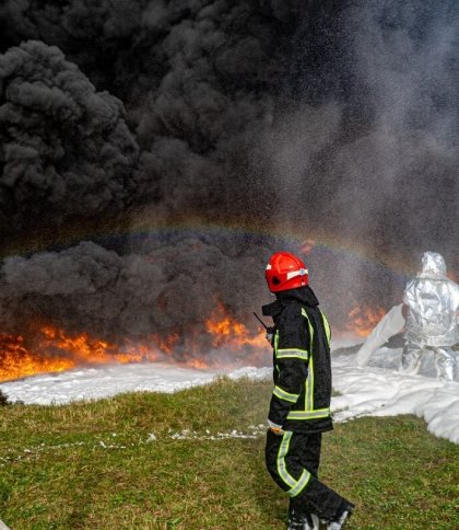 На Яворівському полігоні загорілися медичні пункти