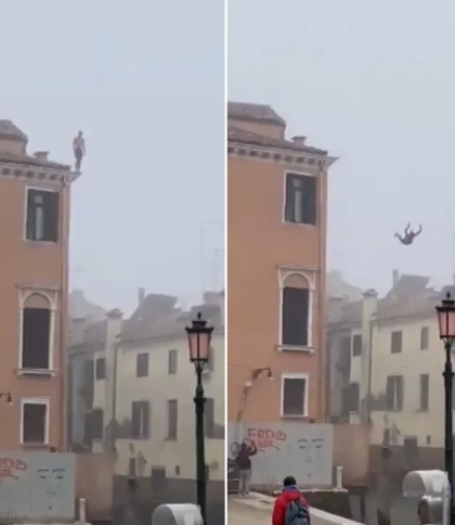 У Венеції шукають чоловіка, який стрибнув у канал із даху триповерхового будинку