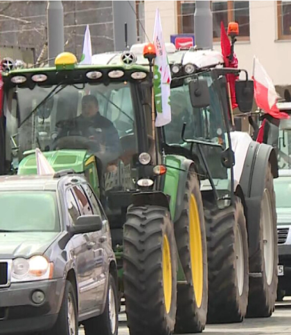 Польські фермери вивели свої трактори на дороги, фото ілюстративне з Polsat
