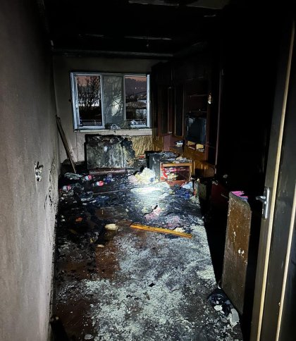 Квартира на вулиці Липинського після пожежі