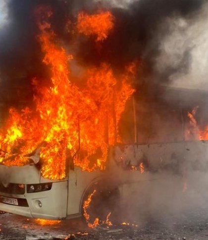 автобус "Атаман", який згорів у Львові