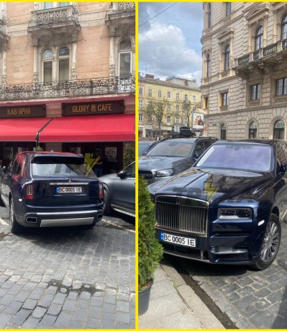 Rolls Royce за 550 тис. доларів у центрі Львова