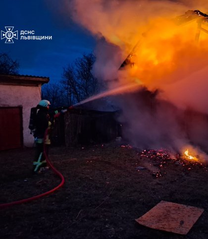 На Львівщині внаслідок пожежі 47-річний чоловік отримав опіки