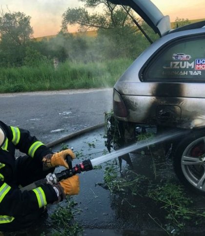 "Загасили рекордно швидко": На Стрийщині раптово спалахнуло приватне авто