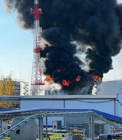 Це — база: під Бєлгородом раптово спалахнула нафтобаза (фото)