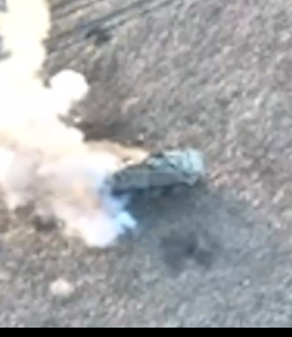 Скріншот з відео знищення російської техніки