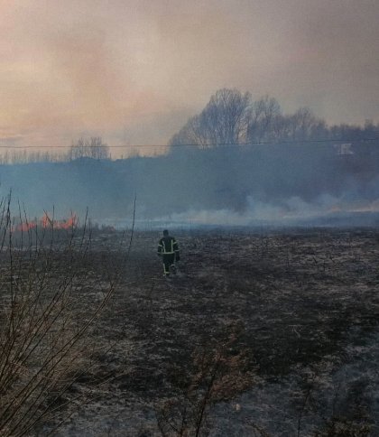 Під час гасіння пожежі сухостою біля Львова знайшли тіло чоловіка