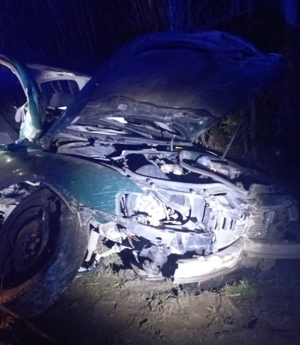 На Львівщині авто перекинулося у кювет: пасажирку довелося визволяти рятувальникам