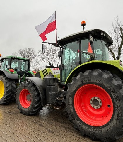 Протест польських фермерів, Пултуск, Польща, 24 січня 2024, фото Наталії Волосацької / «Радіо Свобода»