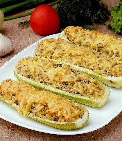 фаршировані кабачки в духовці