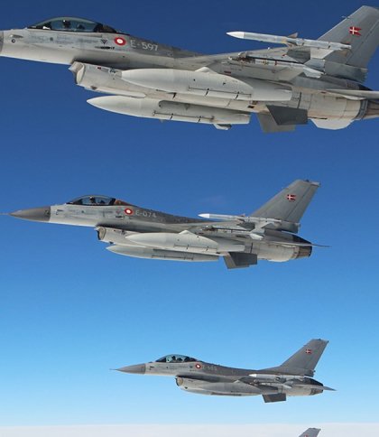 Винищувач F-16, фото Міністерства оборони Данії