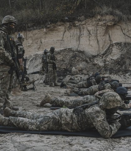 Бійці батальйону “Сибір” на тренуванні. Фото: Андрій Кравченко/Bloomberg