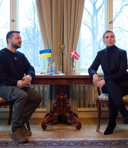Президент України Володимир Зеленський і прем’єр-міністерка Данії Метте Фредеріксен, фото Офісу президента
