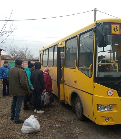 Евакуація жителів прикордоння на Сумщині. Фото: ОВА