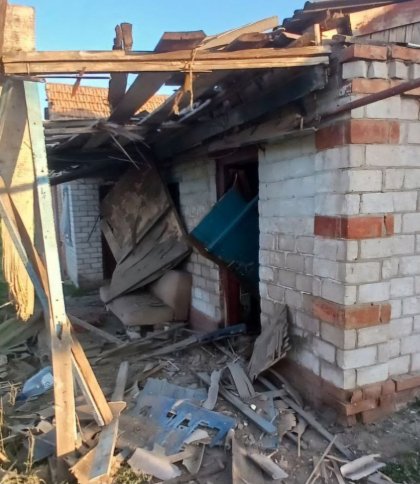 Зруйнований будинок внаслідок російської атаки.