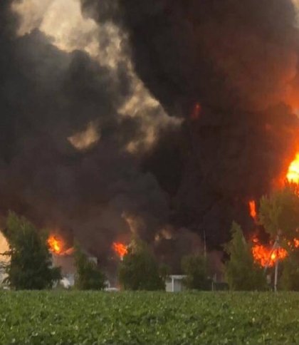 На Дніпропетровщині вибухнув резервуар з паливом, що горів через ракетну атаку росіян