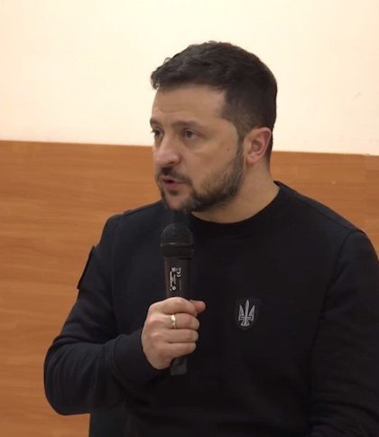 Зеленський поспілкувався зі студентами в Миколаєві, скриншот з відео