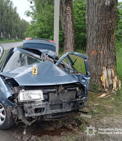 На Львівщині 26-річний водій в’їхав у дерево — є постраждалі