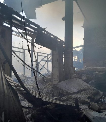 Після обстрілу спалахнула пожежа, фото «Червоного Хреста України»