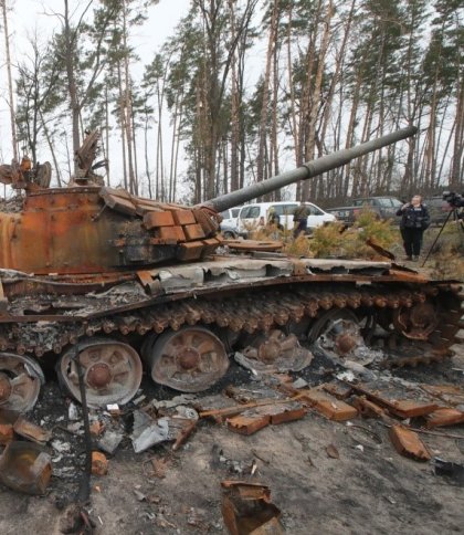Знищений російський танк.
