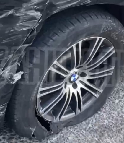 У Львові на Стрийській сталась ДТП через лопнуте колесо у BMW (відео)