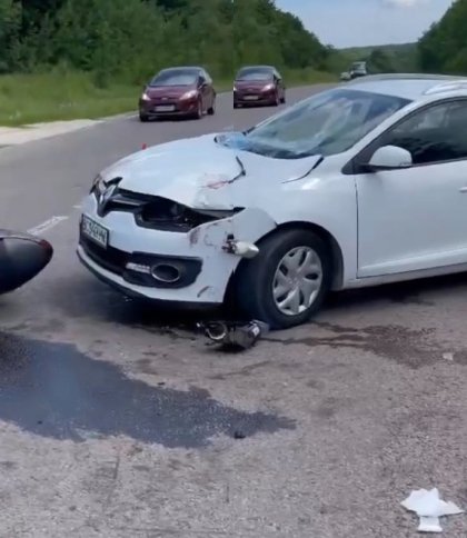 Біля Дрогобича зіткнулися мотоцикл та авто